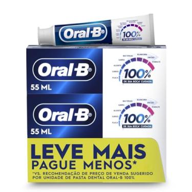 Imagem de Oral-B Pasta de Dente 100%, 70 g, 3 Uds
