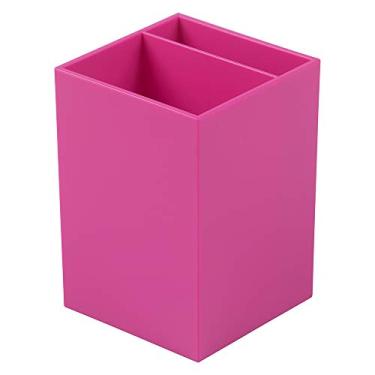 Imagem de Porta-caneta de plástico JAM PAPER - Rosa fúcsia - Copo para lápis de mesa vendido individualmente