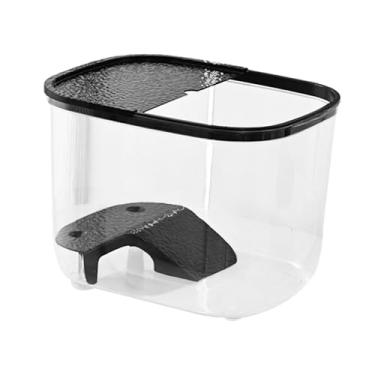 Imagem de Fenteer Tartaruga basking plataforma réptil tanque escada transparente tanque de descanso terraço escalada prateleira para sapo barbudo dragão, L Black