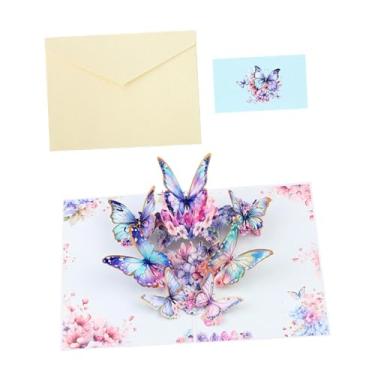 Imagem de Cartão de Visita Do Dia Das Mães, Escultura de Papel, Buquê 3d, Floral, Perfumado, Cartão de Bênção para Festival, Aniversário, Amigos, Azul