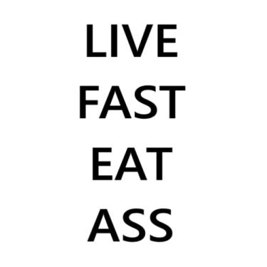 Imagem de Notebook | Live Fast Eat Ass Light Cover - Large (8.5 x 11inches) 120 page College-Ruled: Paperback Meme