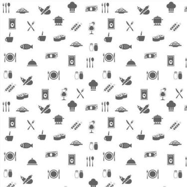 Imagem de Papel De Parede Cozinha Preto E Branco Autocolante Lavável - LRP