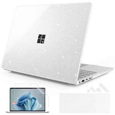 Imagem de Mektron Capa com glitter para laptop Microsoft Surface de 13,8 polegadas, tela sensível ao toque 2024 (7ª edição), capa leve e resistente a arranhões para laptop de superfície de 13,8 polegadas 7,