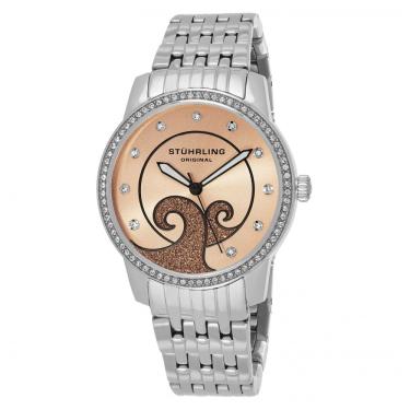 Imagem de Relógio Feminino Stuhrling Coronet 569 Quartzo 37mm, Prata Clássico