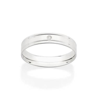 Imagem de Aliança dois frisos Compromisso 4m Rommanel prata 925 810215, 12