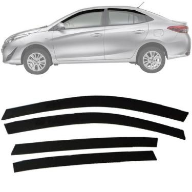 Imagem de Calha de Chuva Esportiva Toyota Yaris Sedan 2018 19 20 21 22 23 24 Fum