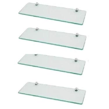 Imagem de Prateleira de vidro decorativa 20 x 15 kit com 4 unidades - Sonharte