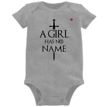 Imagem de Body Bebê A girl has no name - Foca na Moda, Cinza, G