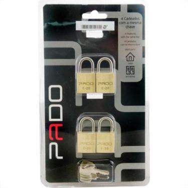 Imagem de Cadeado Pado Mesmo Segredo-20Mm C/4 - PADO CADEADOS