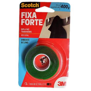 Imagem de Fixa Forte Transparente 15cm Suporta até 400g 12mm X 2 Mts 3M Aplicaçã
