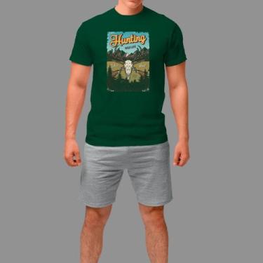 Imagem de Camisetas Básica Masculina Moda De Country confortável Gola Redonda - 