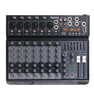 Imagem de Mesa de Som Digital, 8 Canais, USB, DSP 99-BIT, Mixer de Áudio Profissional com EQ de 7 Bandas, Preto Console de Mixagem de Áudio
