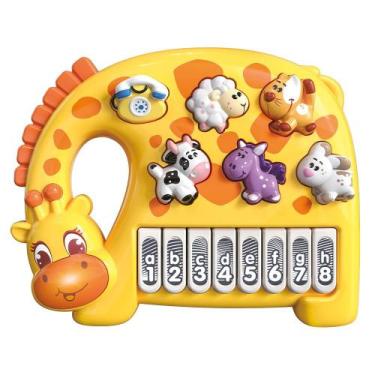 Imagem de Brinquedo educativo musical teclado girafa  - dm brasil