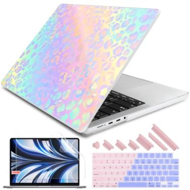Imagem de DONGKE Capa rígida de plástico para MacBook Pro 14 polegadas com tela Retina XDR e Touch ID, 2024/2023/2021, chip M4 A3112 A3401 A3185, M3 A2918 A2992, M2 A2779, M1 A2442 Pro Max, Leopard Print
