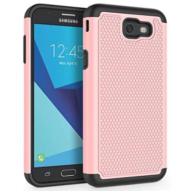 Imagem de SYONER Capa de telefone à prova de choque para Samsung Galaxy J7 V 2017 (1ª geração) / Galaxy J7 2017 / Prime/Perx/Sky Pro/Halo [ouro rosa]