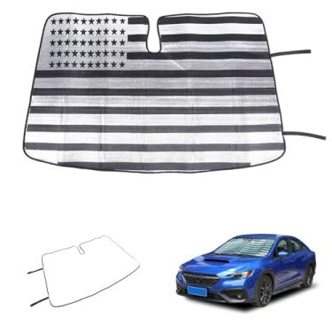 Imagem de Para-brisa compatível com Subaru WRX 2022-2025 Protetor de para-brisa frontal dobrável, bloqueia os raios UV mantém o refrigerador do seu carro (B)