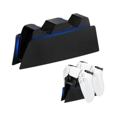Imagem de RGB LED PS5 Controlador Carregador Suporte Duplo Doca De Carregamento 