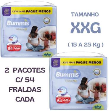 Imagem de Fralda infantil capricho bummis premium hiper xxg combo 2 pcts