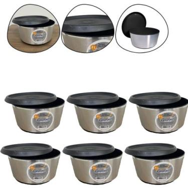 Imagem de Kit 6 Pote Organizador Multiuso Hermético 2 Litros BPA free - Arqplast