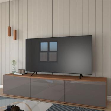 Imagem de Rack para TV Até 60 Polegadas Soul 1,80 2 Portas 1 Gaveta Noce/Cinza Perola - Panorama Móveis