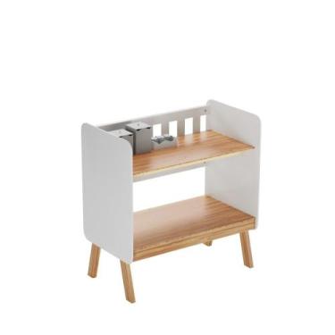 Imagem de Miniberço Guti Retrô - Moveis Peroba - Peroba Móveis, Amendoa/Branco 