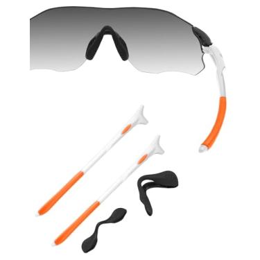 Imagem de HILEEN Óculos de sol brancos de substituição para óculos de sol Oakley EVZero Path Pitch Range Stride - Laranja