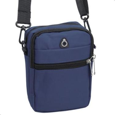 Imagem de Bolsa Mini Alça Lateral Zíper Esportiva Unissex Passeios - KNIMP, Azul