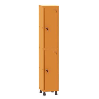 Imagem de Armário Guarda Volume Locker Roupeiro 1 Vão 2 Portas Aço GRF501/2 Laranja - Pandin