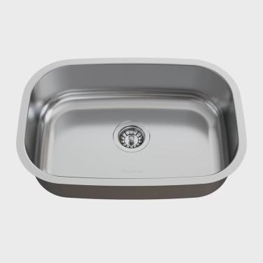 Imagem de Cuba para Cozinha Pia Inox N1 46x30x14cm Polida com Válvula GhelPlus