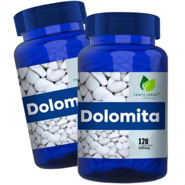 Imagem de 2 Potes Dolomita Kit 240 Cápsulas - Fonte Verde