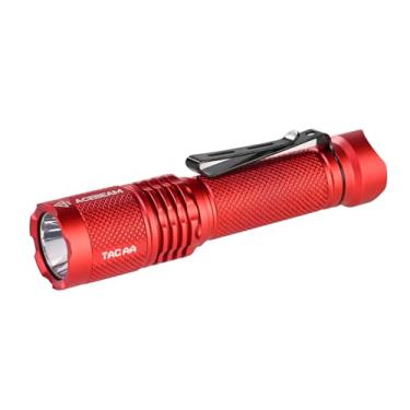 Imagem de ACEBEAM Lanterna AA TAC AA 2.0 de longo alcance 360 metros, lanterna tática EDC de 900 lúmens recarregável, lanterna LED de bolso de 6 modos, mini lanterna pequena super brilhante, cor vermelha
