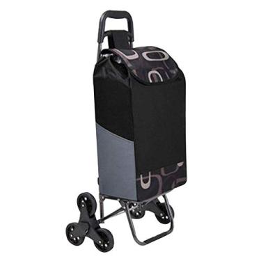 Imagem de YGCBL Carrinhos de mão portáteis multifuncionais, estrutura de aço, à prova d'água, tecido Oxford, montagem, rolamento dobrável, roda de borracha, 8 cores, E