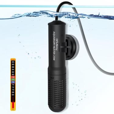 Imagem de Aquecedor de aquário Orlushy 25W submersível para 1-6 galões