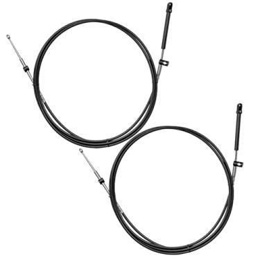 Imagem de GUZIKO Cabos de controle de motor de popa de 3,5 m, cabos de acelerador e câmbio adequados para motor Mercury MerCruiser Marine Force 881170AXX caixa de controle, 2 cabos de controle remoto