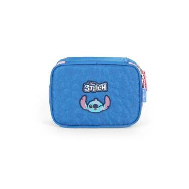 Imagem de Estojo Box 100 Pens Juvenil Original Stitch Disney - Luxcel, Azul