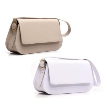 Imagem de Kit 2 Bolsa Feminina Clutch Shoulder Bag Alça de Mão Compacta - Alice,