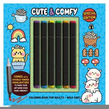 Imagem de Cute & Comfy Coloring Book For Adults - Bold Easy - Special Edition - Livro De Colorir Adulto