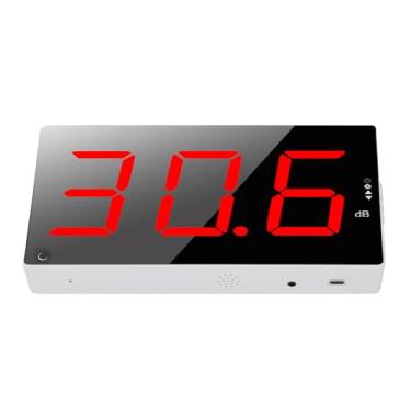 Imagem de Medidor de Ruído de Decibéis de Parede, 3 Polegadas de 3 Polegadas LCD Tela LCD Medidor de Parede Medidor de Ruído Montado No Medidor de Ruído Memante de Ruído Com Alarme