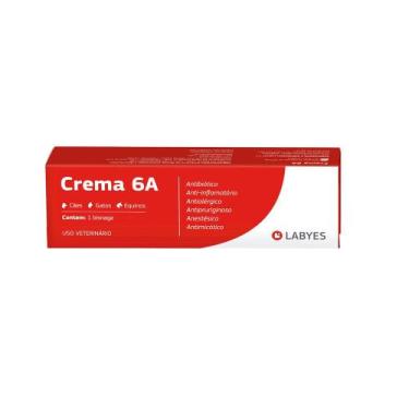 Imagem de Crema 6A Pomada Dermatológica para Cães e Gatos 15g - Labyes
