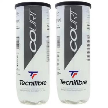 Imagem de Kit Bola Tenis c 6 Unidades Tecnifibre Court Performance