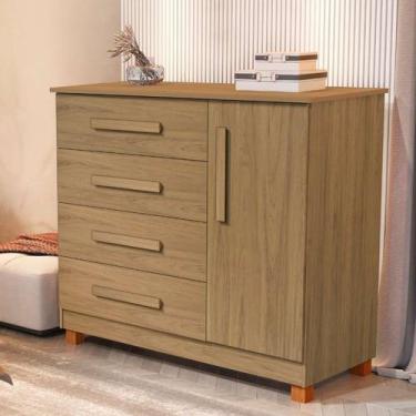 Imagem de Cômoda Organizadora com 4 Gavetas Sapateira 100% MDF Reforçada - BEA B