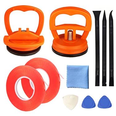Imagem de Conjunto de 11 ferramentas de reparo de tela, ventosa resistente, ferramenta de alavanca, fita de reparo de celular, adequada para iPhone, iPad, iMac, MacBook, tablet, laptop, Samsung e outras