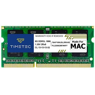 Imagem de Timetec 8 GB compatível com Apple iMac final de 2015 (27 polegadas com tela Retina 5K) DDR3L 1867MHz / 1866MHz PC3L-14900 2Rx8 CL13 1,35V 204 pinos SODIMM módulo de memória MAC RAM Upgrade para iMac