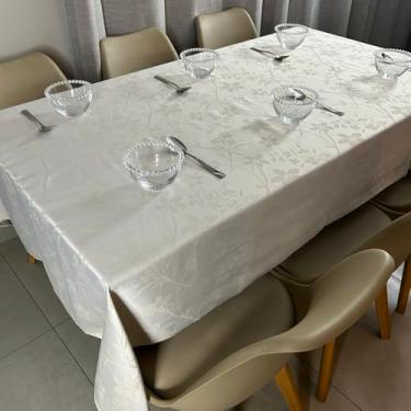 Imagem de Toalha de Mesa Jacquard 6 Lugares - Retangular - 1,40x2,10m (Nude 9)