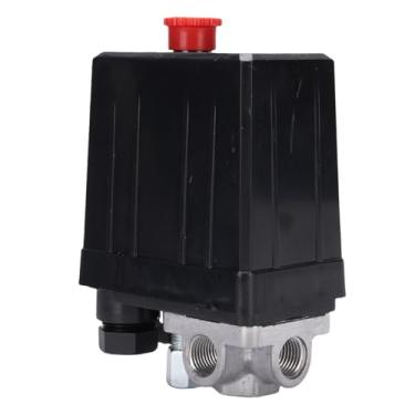 Imagem de Chave DE Pressão do Compressor DE Ar 240V 15A 4 BUROS ENCIMENTO VÁLVULA DE CONTROLE DE PRESSÃO DE PRESSÃO DE AJUDA EFÍTICA Universal DE Serviço Pesado 90-120 Psi Compressor DE Ar