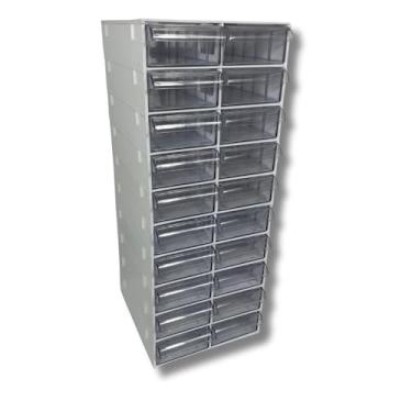 Imagem de Gaveteiro Organizador Branco com 20 Gavetas Multiuso para Escritório, Ferramentas, Maquiagem e Papelaria – MAGUS CG1020