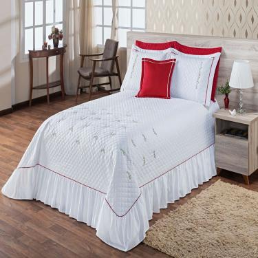 Imagem de Cobre Leito Queen Inovare Branco Enxovais Aquarela 5 Peças