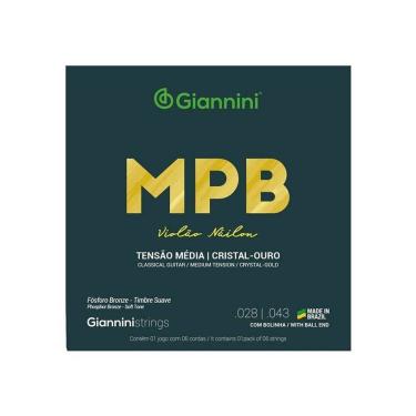 Imagem de Encordoamento Giannini P-violão Nylon Cristal-ouro C-bolinha Genwg