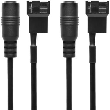 Imagem de CRJ Electronics Cabos Adaptadores De Alimentação Ventilador Pc Dc Plug Para (Pacote Com 2) - Ventiladores Resfriamento Computador 6 Polegadas (15 Cm) 3 E 4 Pinos Fonte