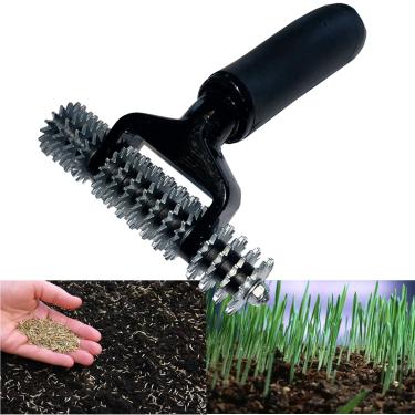 Imagem de Keyfit Tools Semeador Manual, Ferramenta De Cravação, Sementes Grama Para Pequenas Áreas, Manchas Cachorro, Marrons, Espaços Apertados E Semeadura Jardim